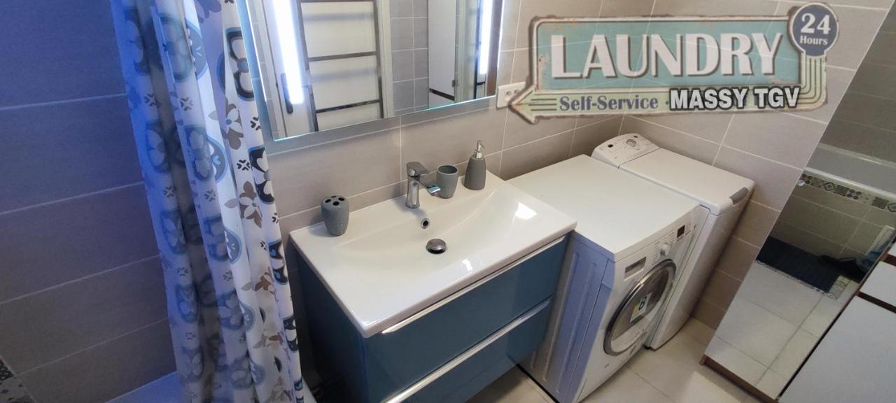 T4 Massy Tgv By Beds4Wanderlust - 80M2 Avec Terrasse Et Bureau - Proche Coulee Verte - Ideal Pro Ou Famille Exterior foto