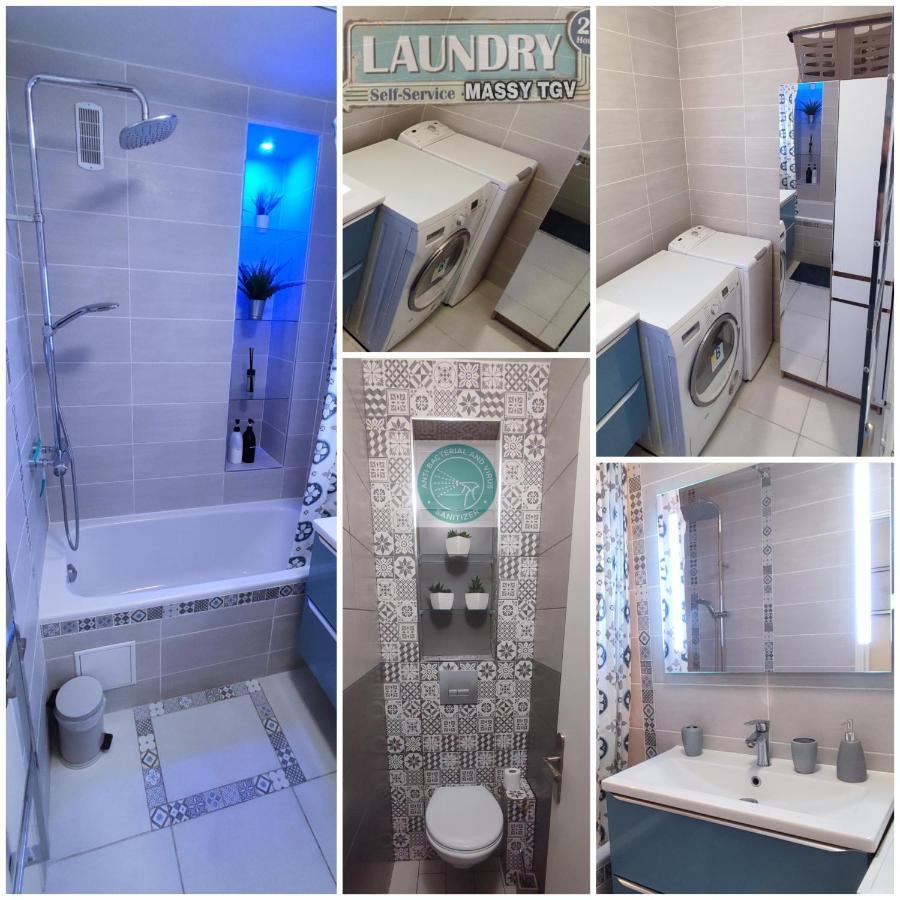 T4 Massy Tgv By Beds4Wanderlust - 80M2 Avec Terrasse Et Bureau - Proche Coulee Verte - Ideal Pro Ou Famille Exterior foto